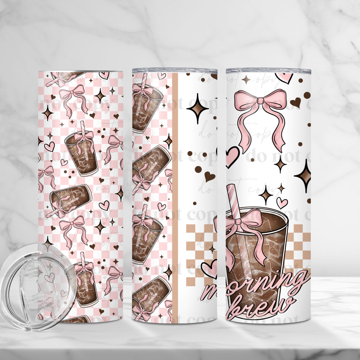 Morning brew girly Tumbler Wrap