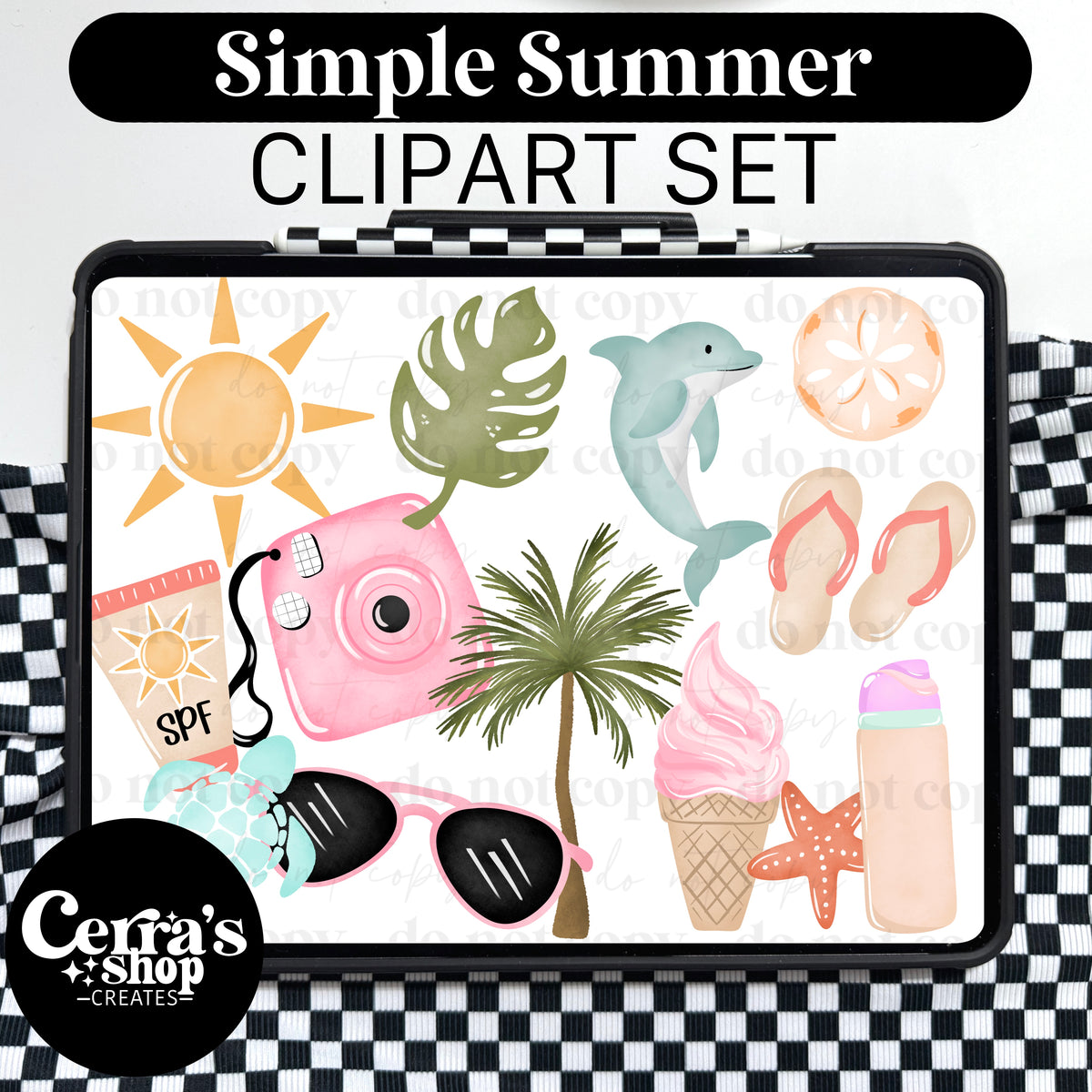 Simple Summer Clipart Set