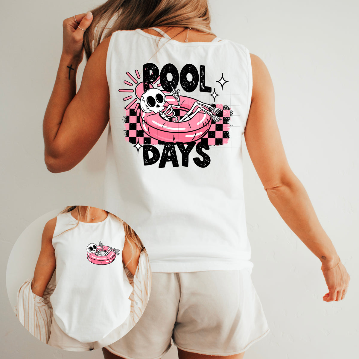 Pool Days Skellie (pink and blue options)