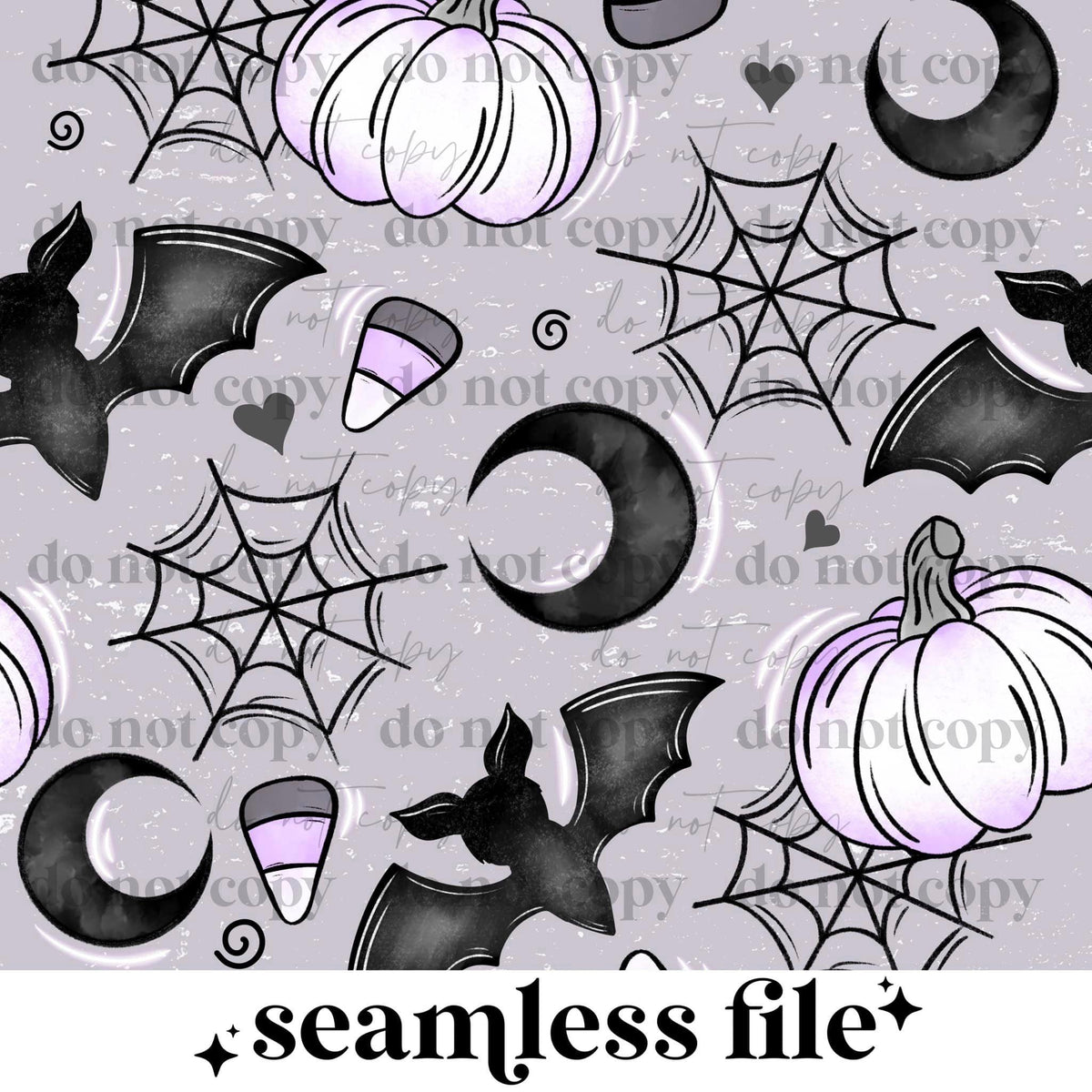Purple Spooky Doodles seamless PNG | DIGITAL DOWNLOAD | DIGITAL FILE ...