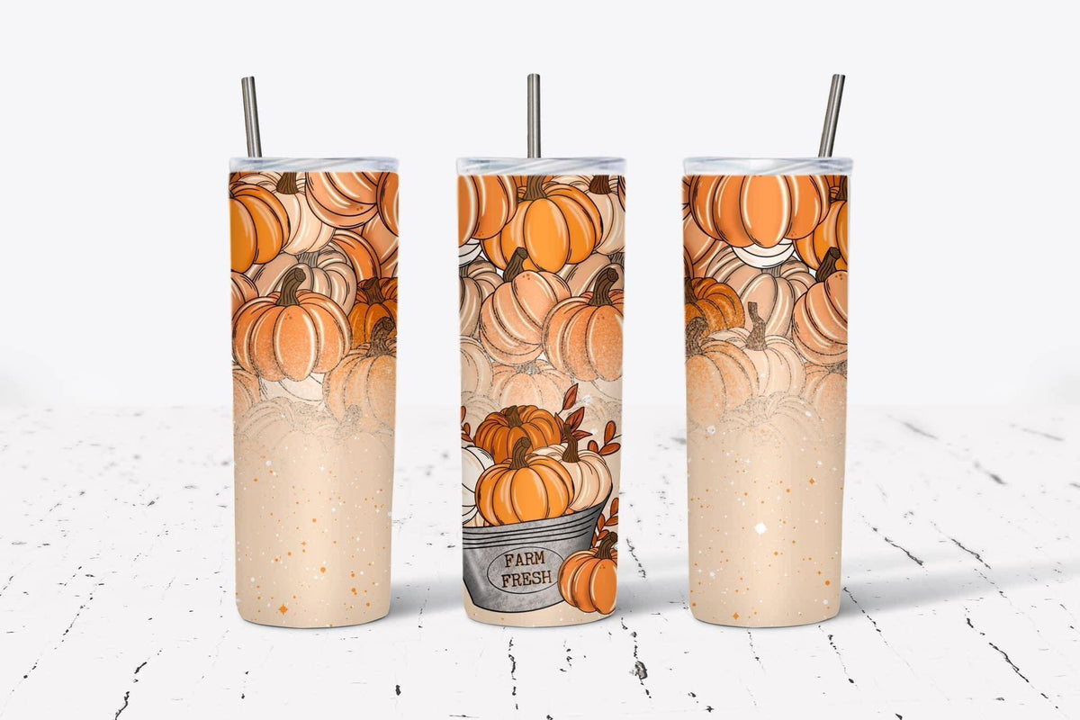 Farm Fresh Pumpkins Tumbler Wrap PNG