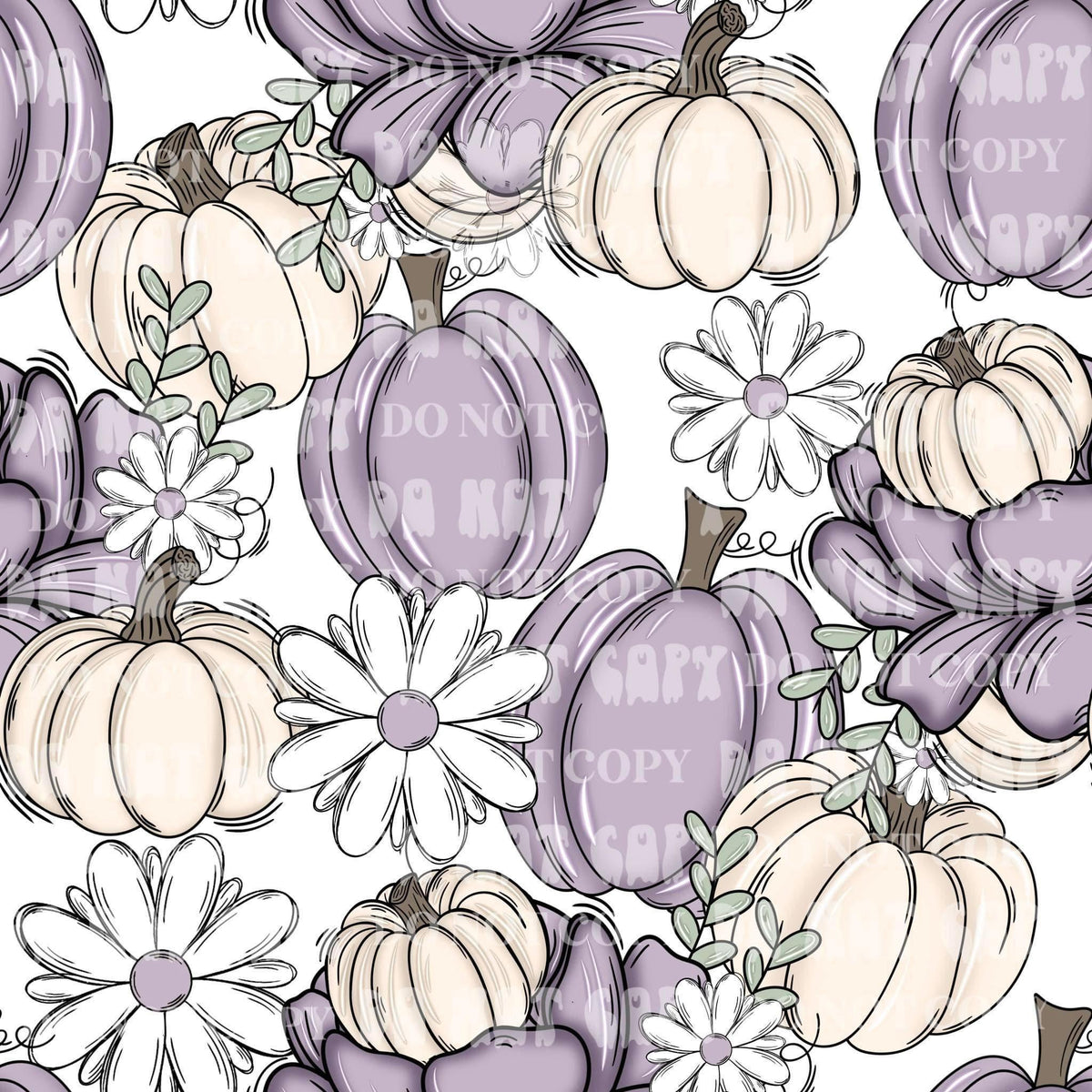 Floral Pumpkins Seamless