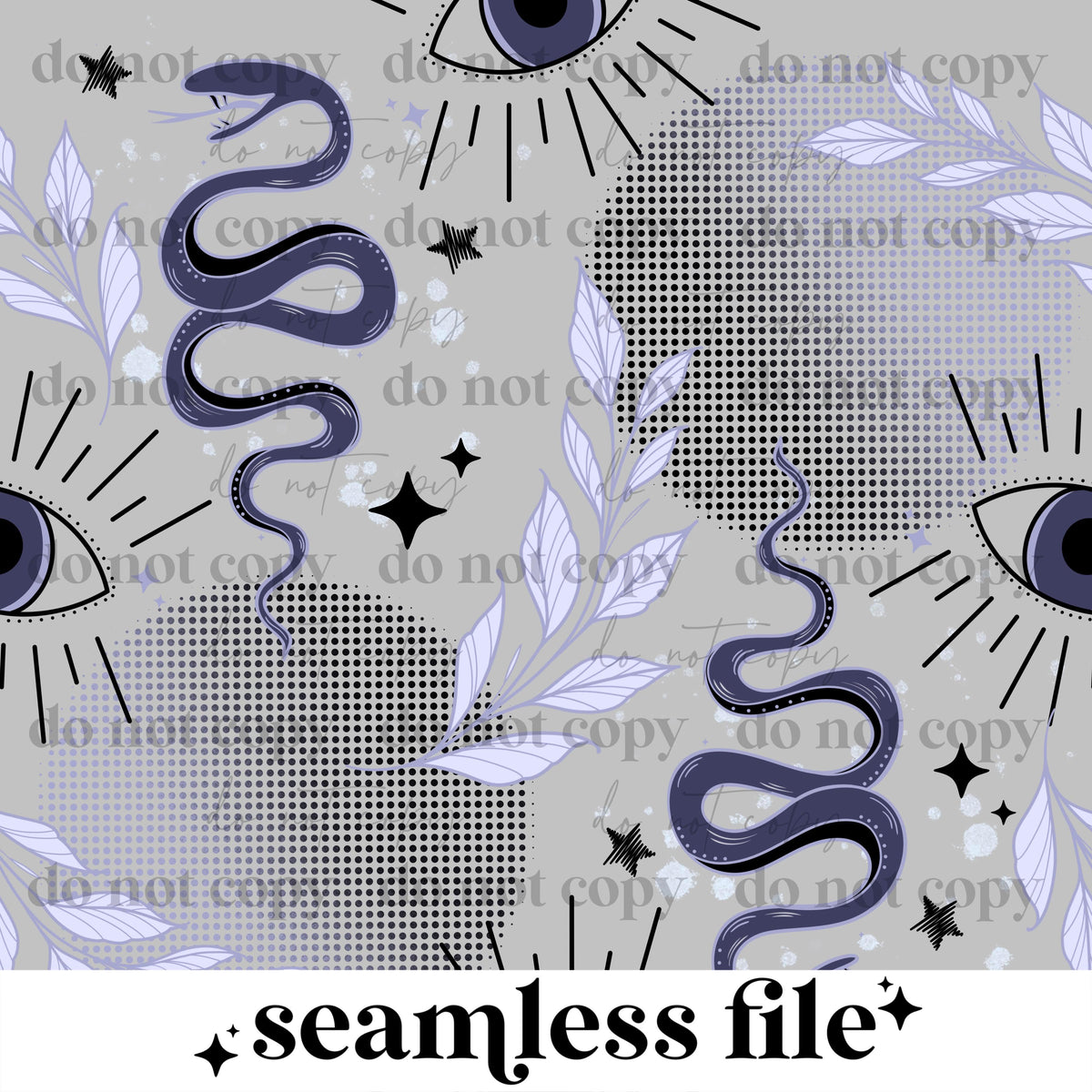 Mystical Snake Seamless