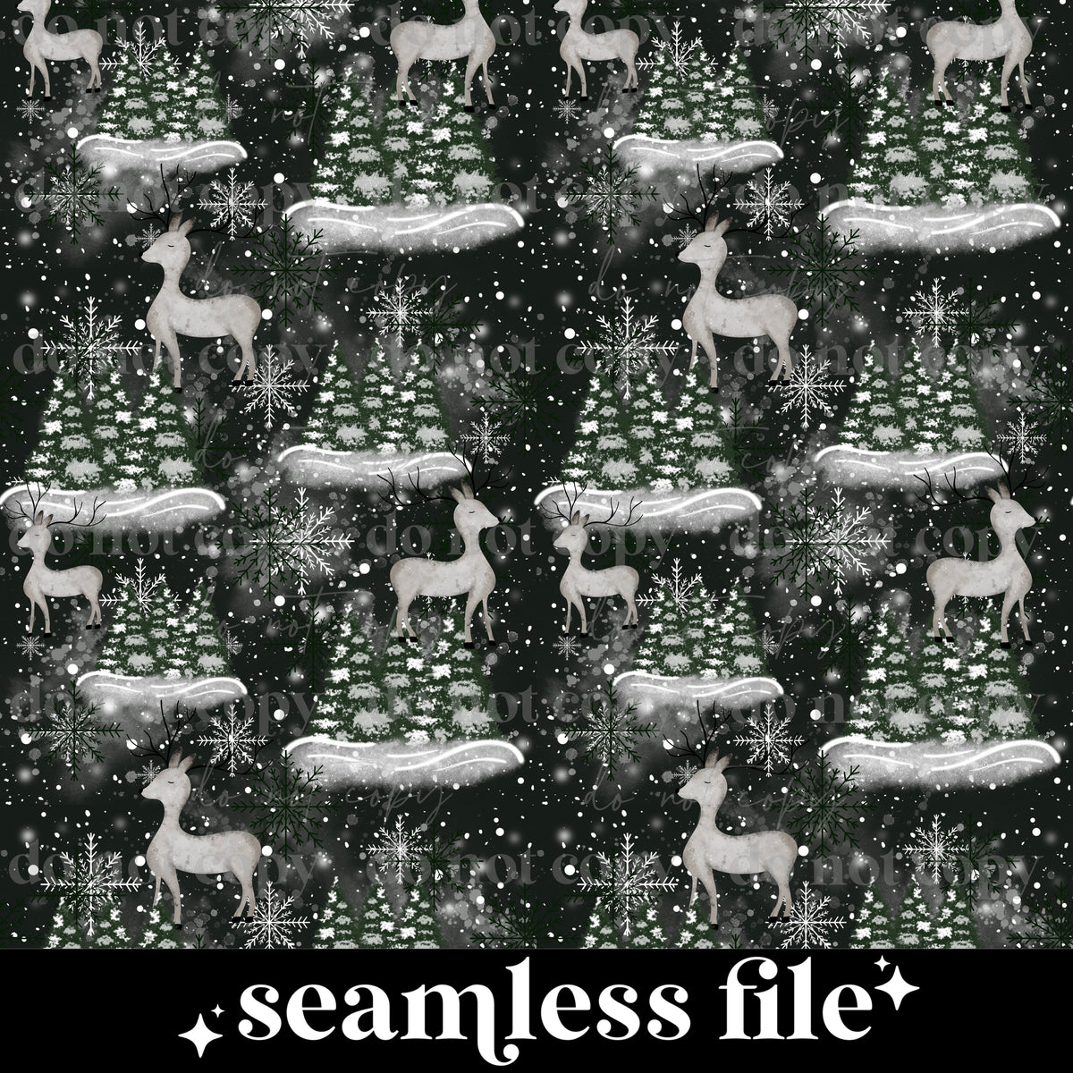 Winter Deer Seamless