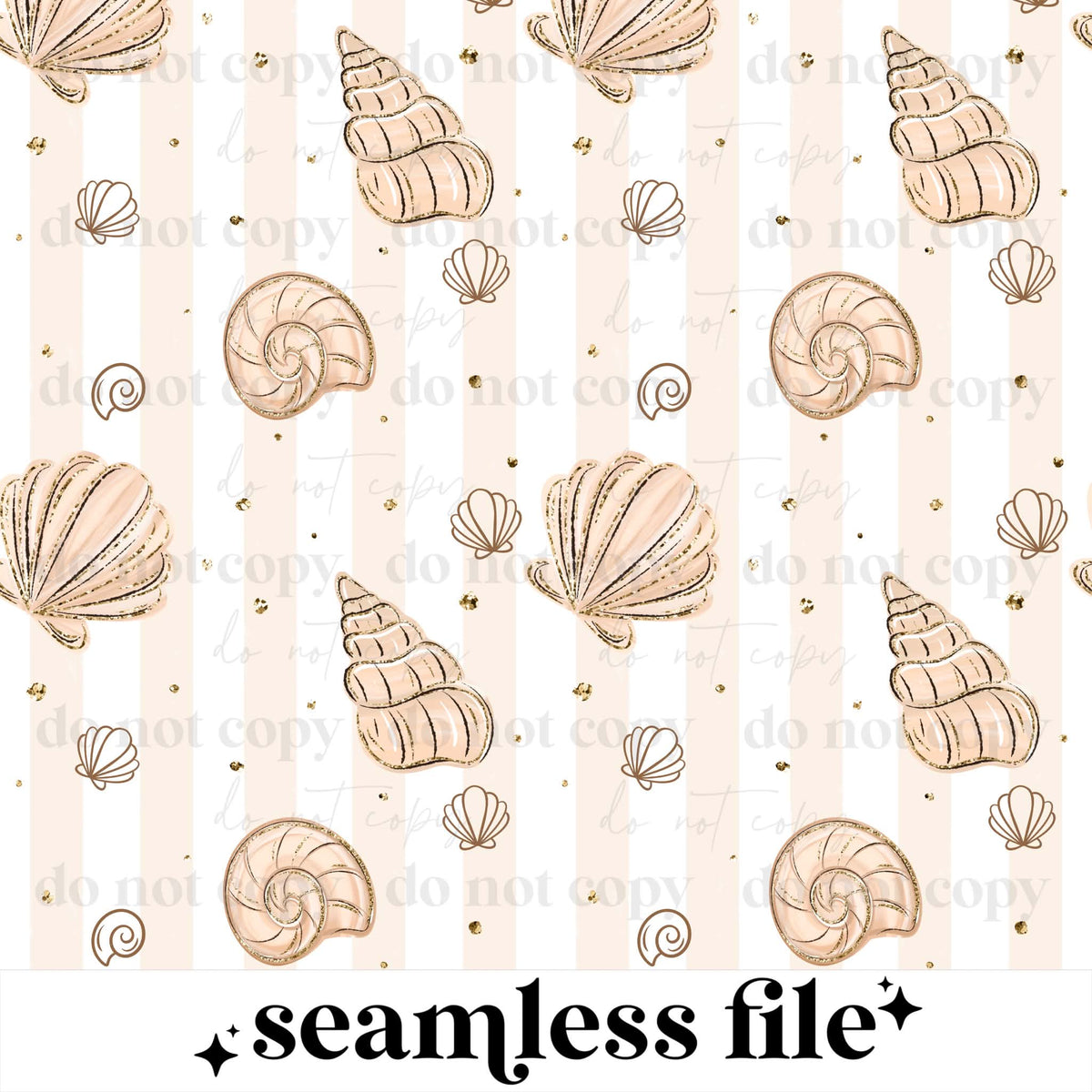 Glitter Shells Seamless