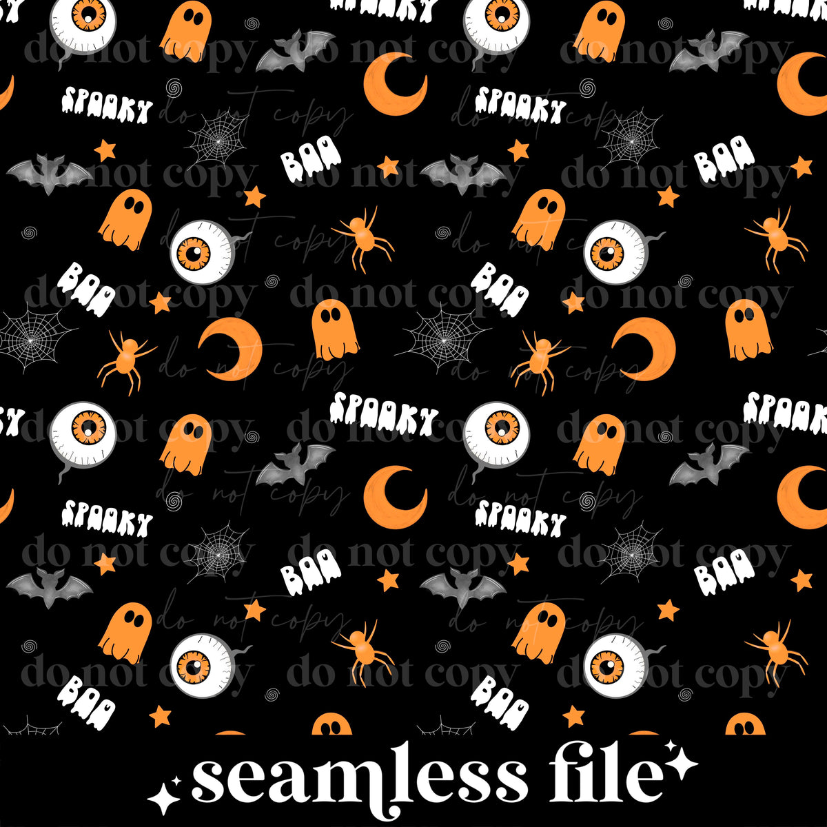 Spooky Orange Seamless