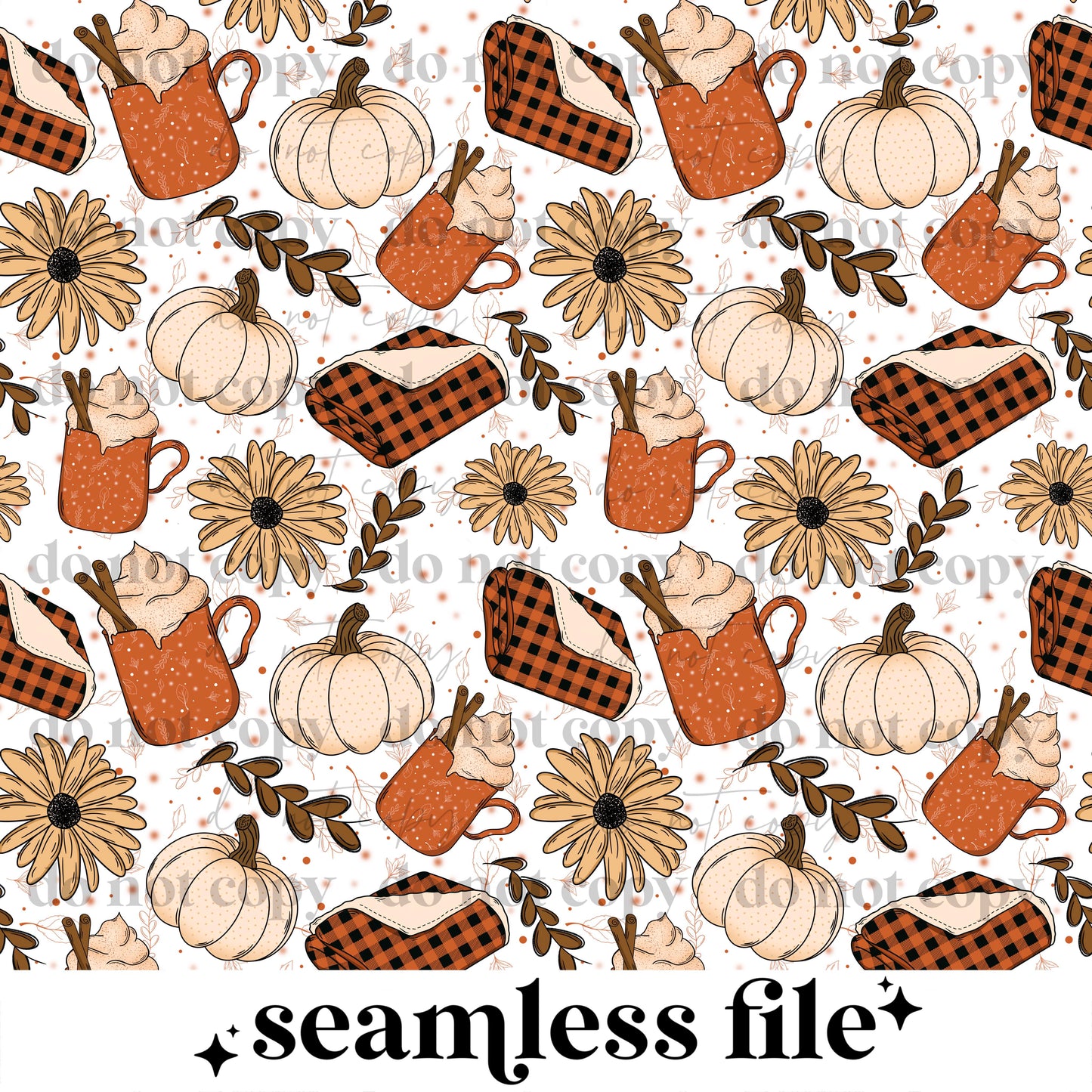 My Favorite Things Fall Seamless PNG