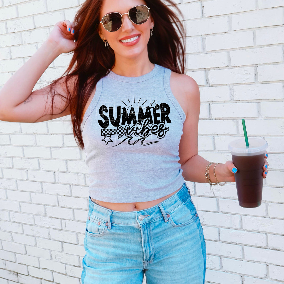 Summer Vibes Single Color PNG