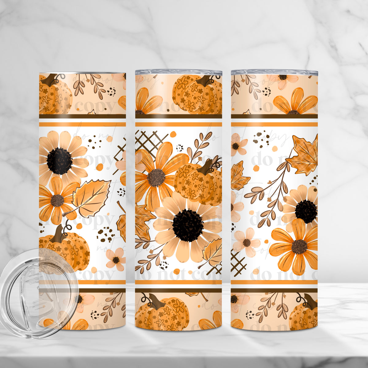 Fall Florals Tumbler Wrap