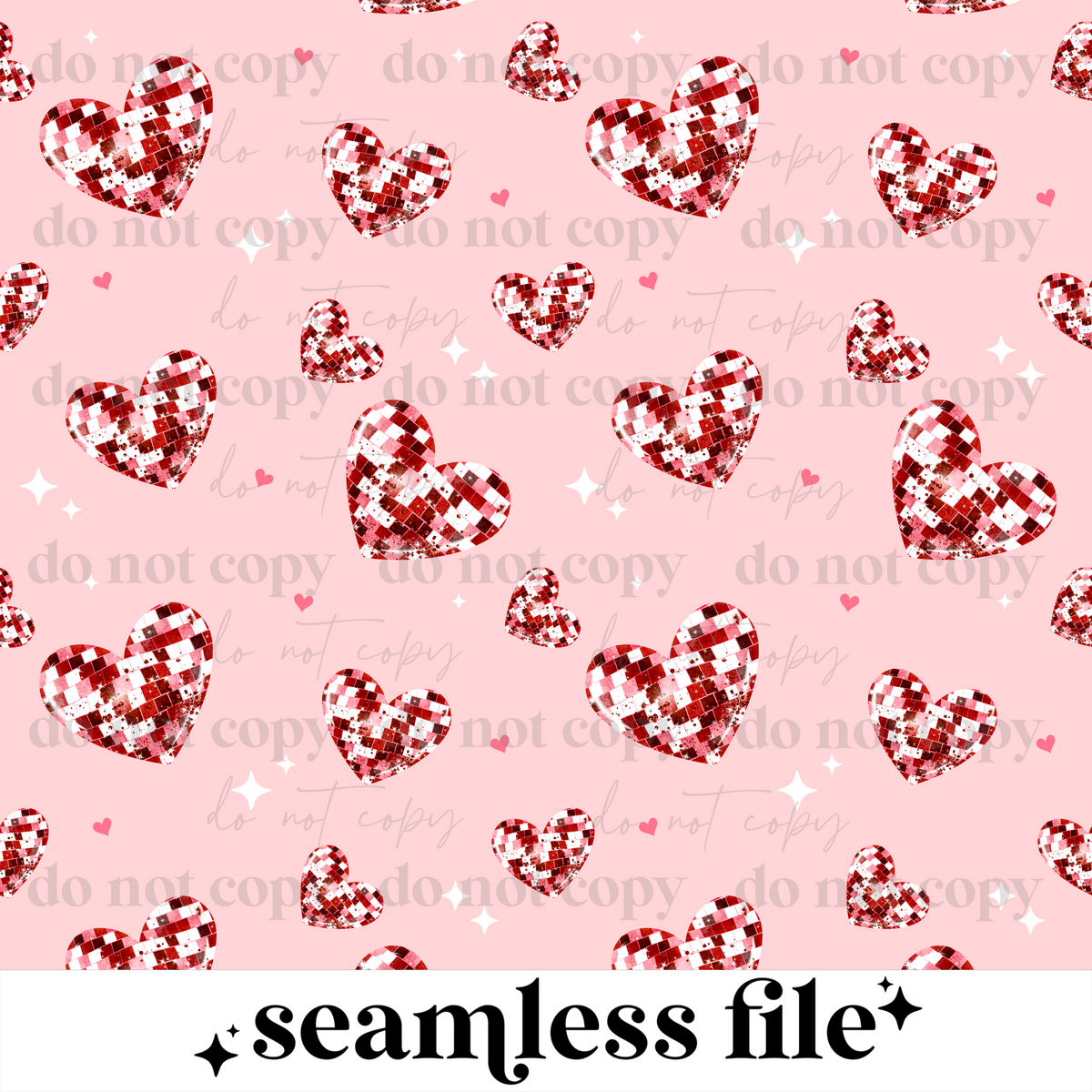 Disco Hearts Seamless