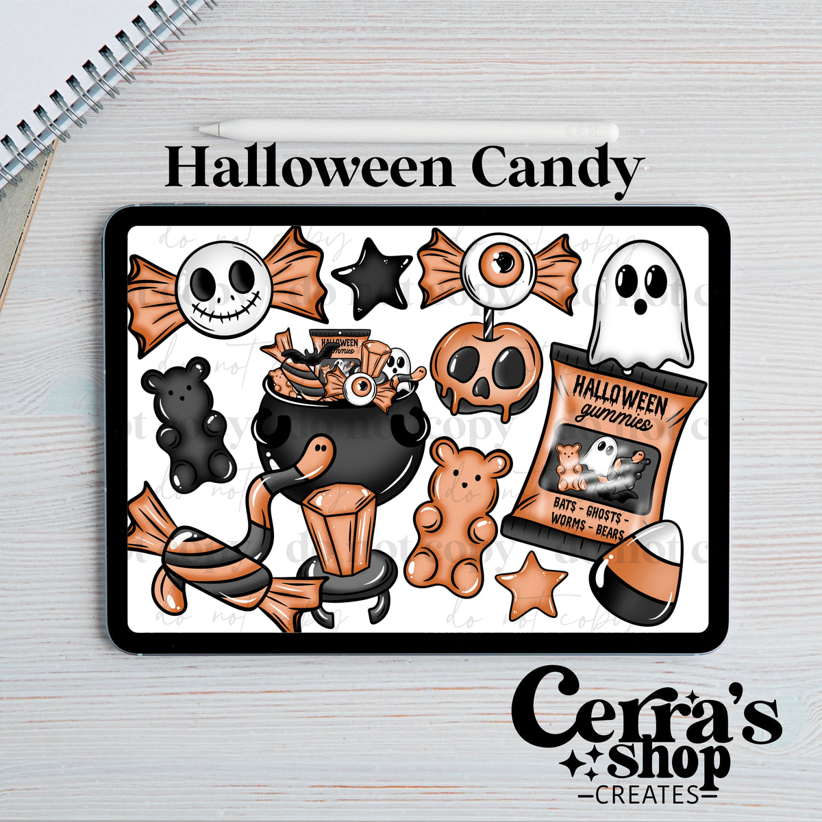 Halloween Candy Clipart set