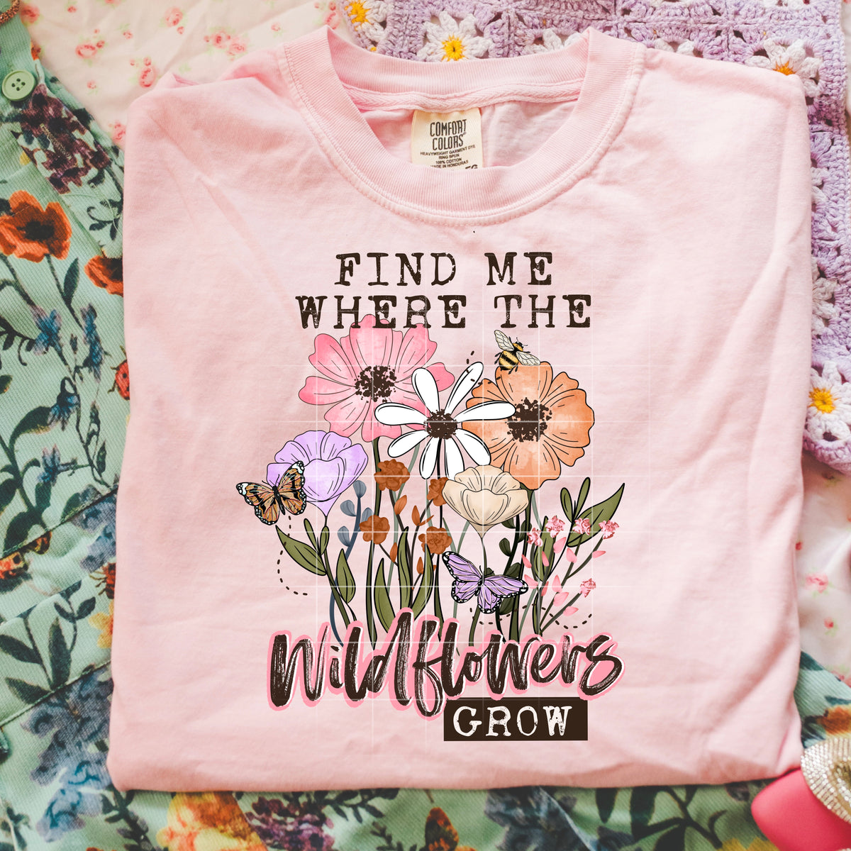 Find Me where the wildflowers grow (with and without words) PNG