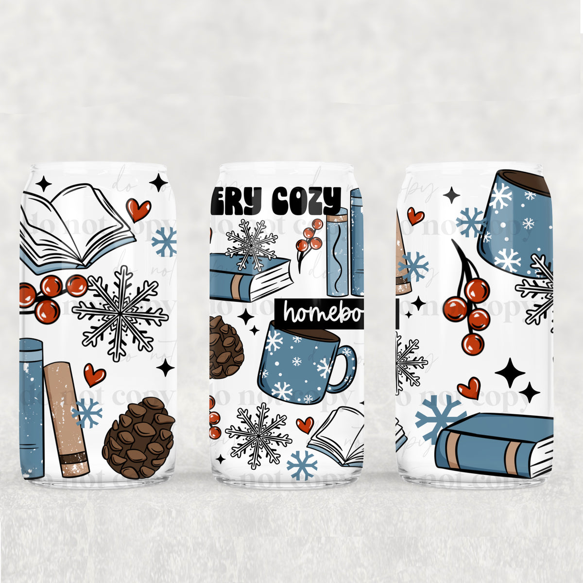 Cozy Homebody 16oz Glass Wrap