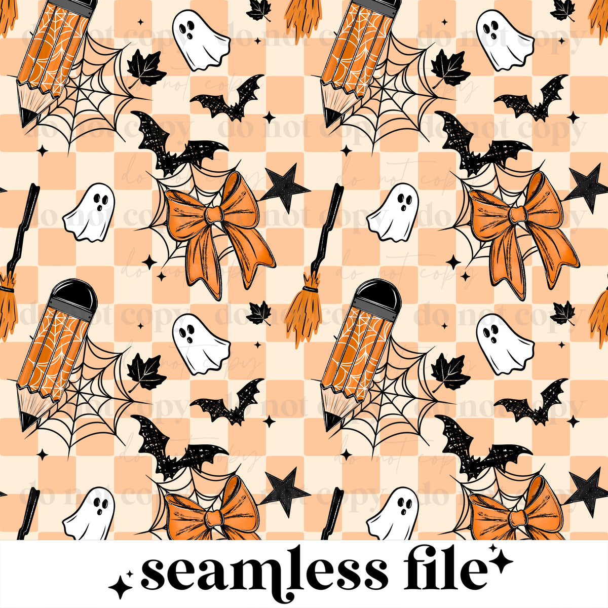 Spooky Pencil Seamless