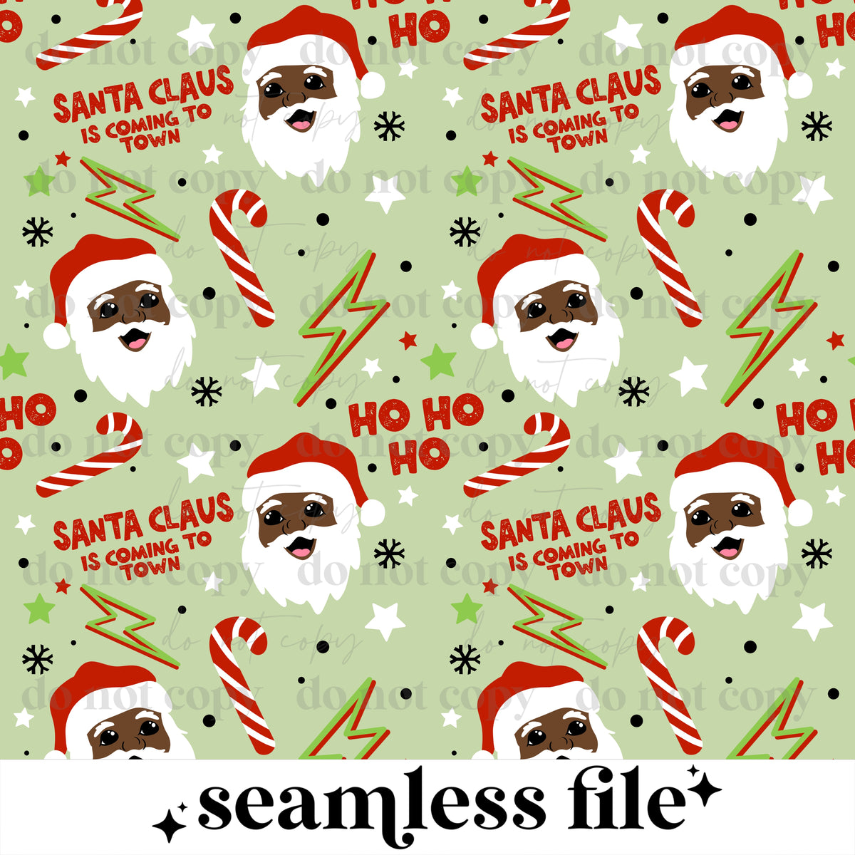 Santa Claus boy Seamless (2 skin tones)