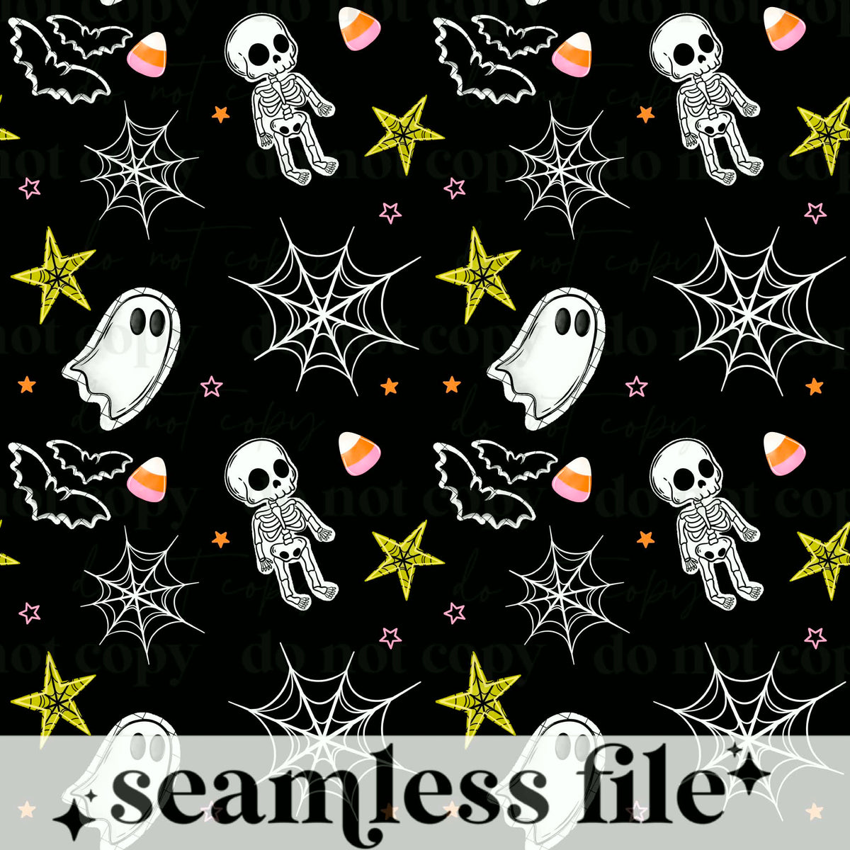 Spooky Skellie Seamless