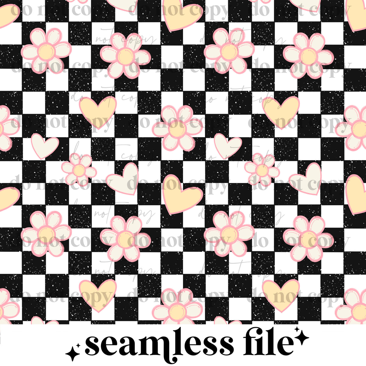 Floral Checkers Seamless