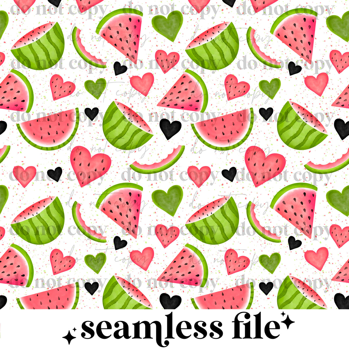 Watermelon Heart Seamless