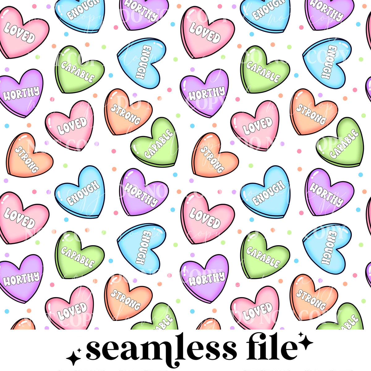 Self Love Hearts Seamless