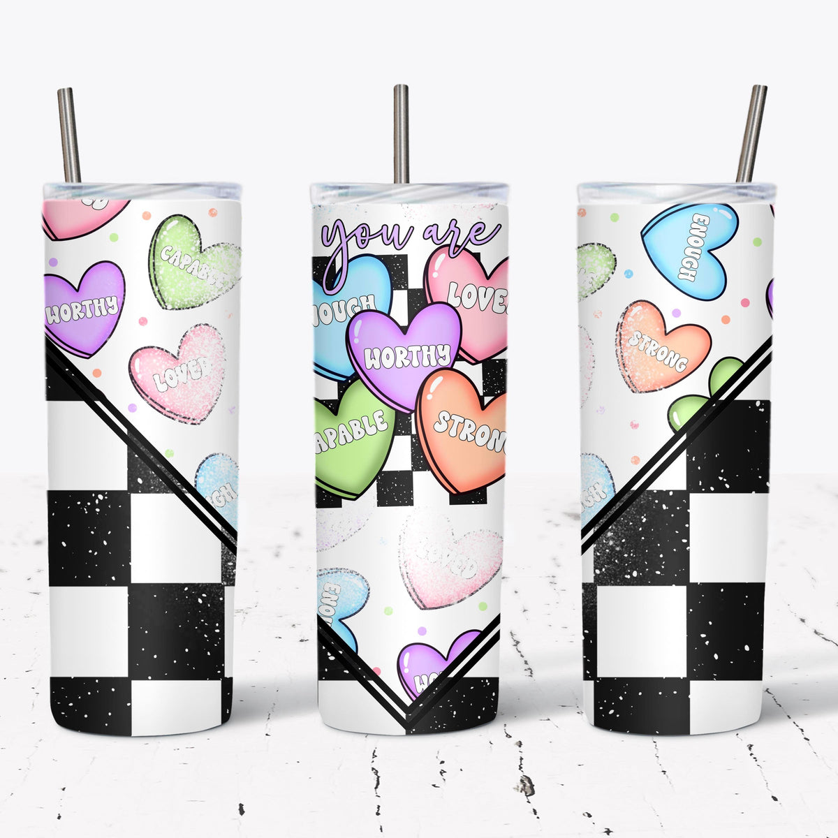 Self Love Hearts Tumbler Wrap