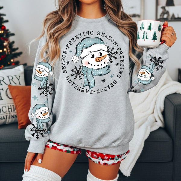 Freezing Season Snowman w/ Sleeves PNG