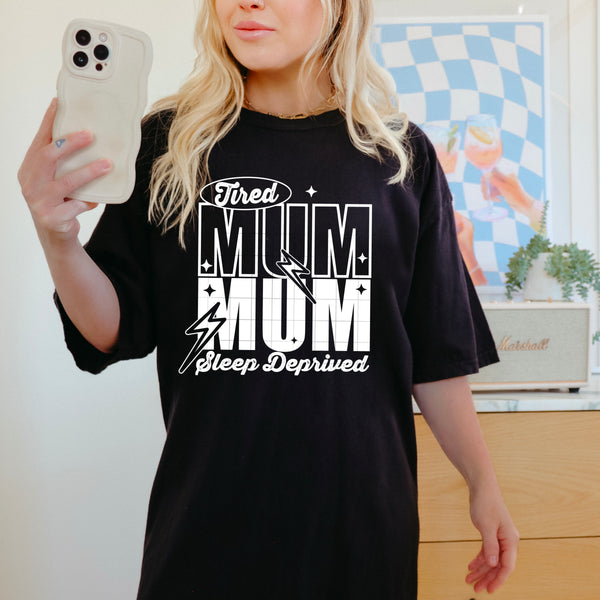Tired Mum Single Color PNG