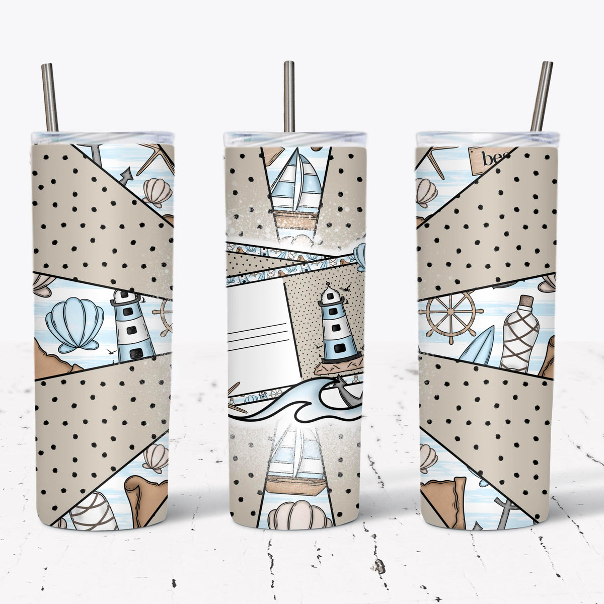 Beach Postcard Tumbler Wrap