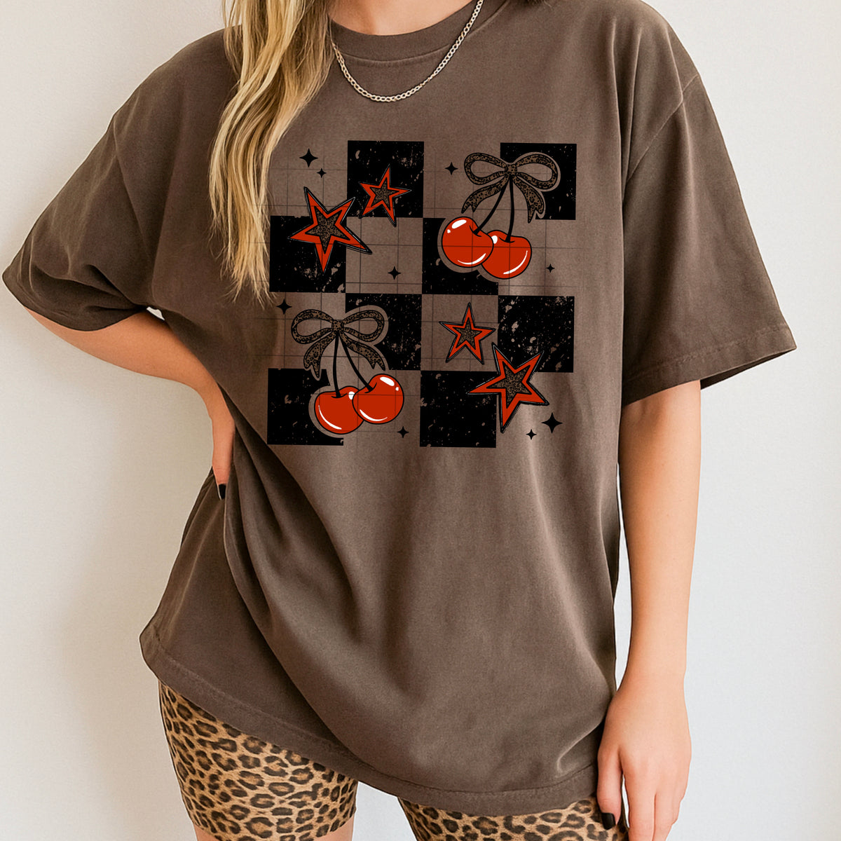 Checker Cheetah Cherries PNG