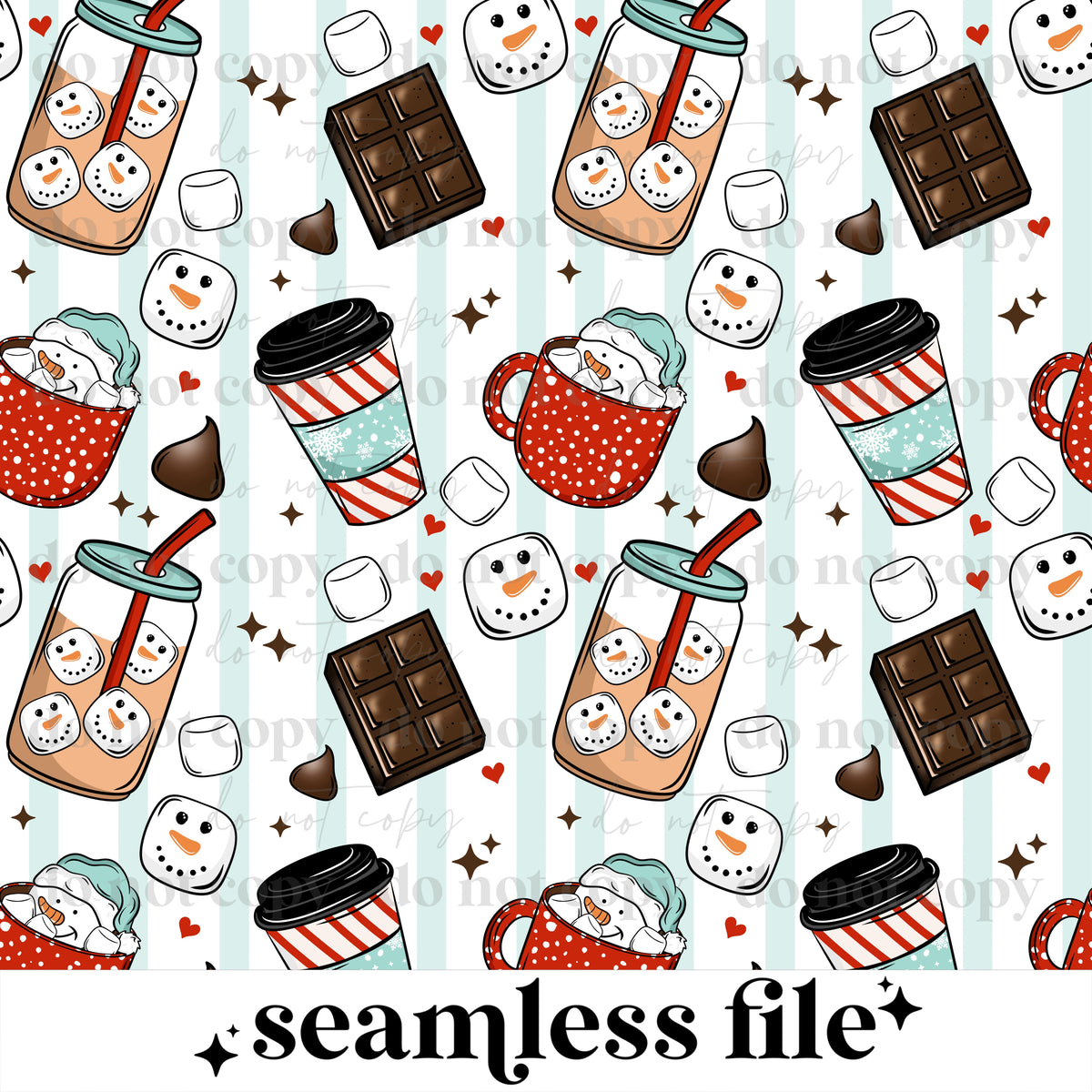 Coffee and hot cocoa Seamless