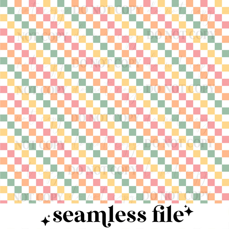 Multi Color Checker Seamless PNG | DIGITAL DOWNLOAD | DIGITAL FILE ...