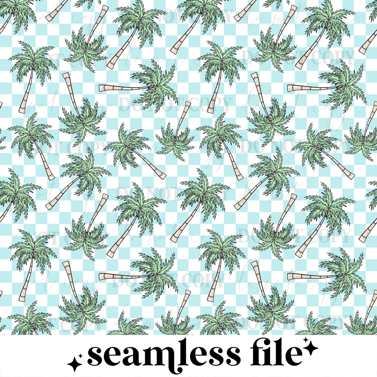 Palm Trees & Ocean Breeze Seamless