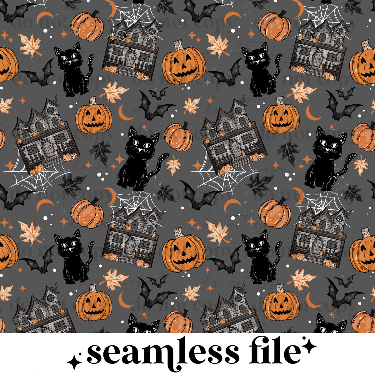 Haunted Halloween Seamless