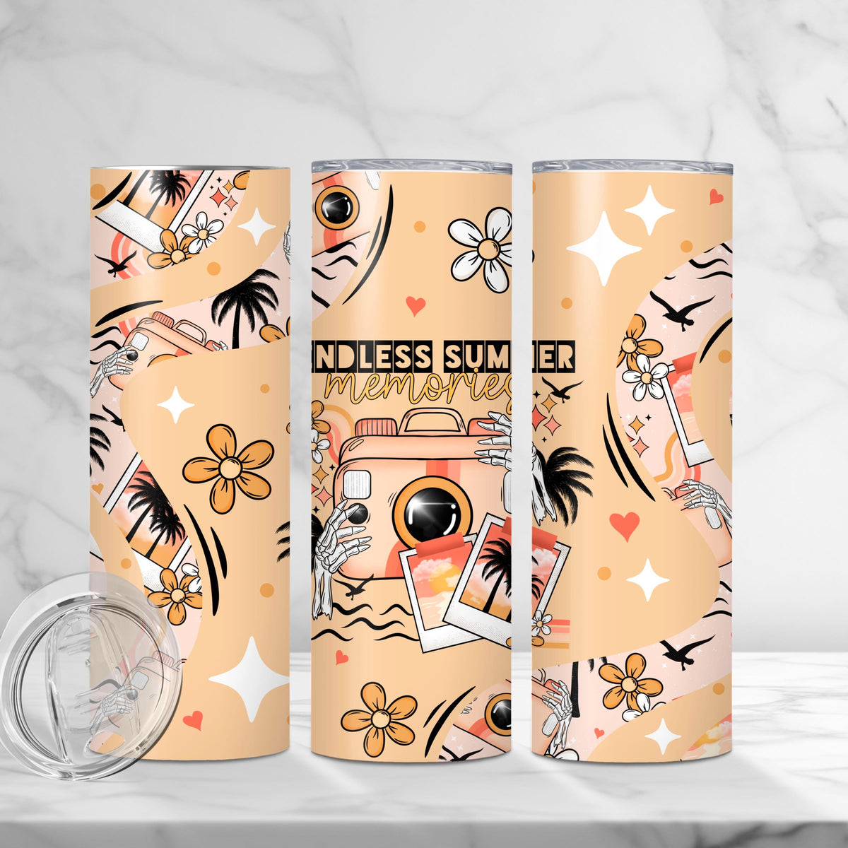 Summer Memories Camera Tumbler Wrap