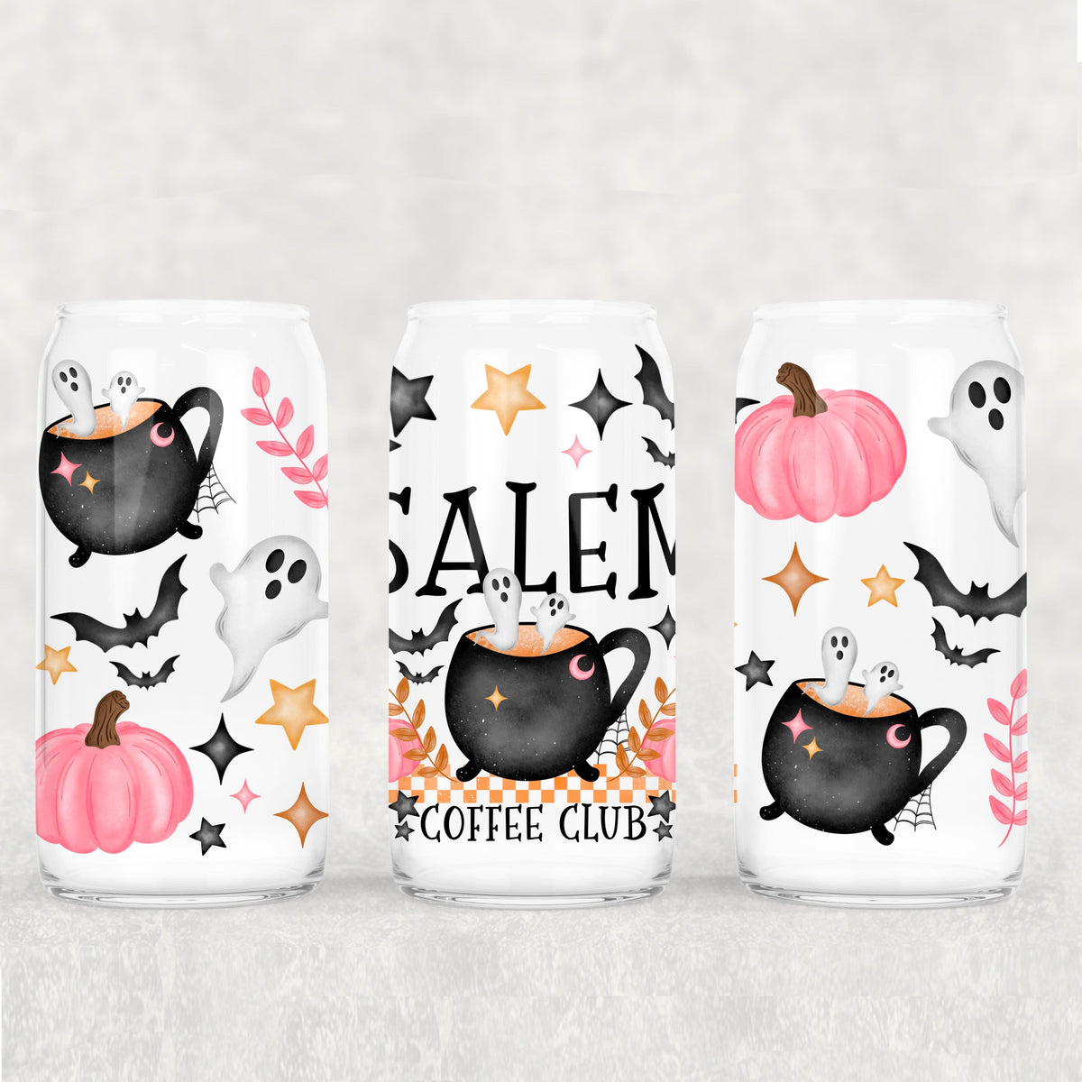 Salem Coffee 16oz Glass Wrap