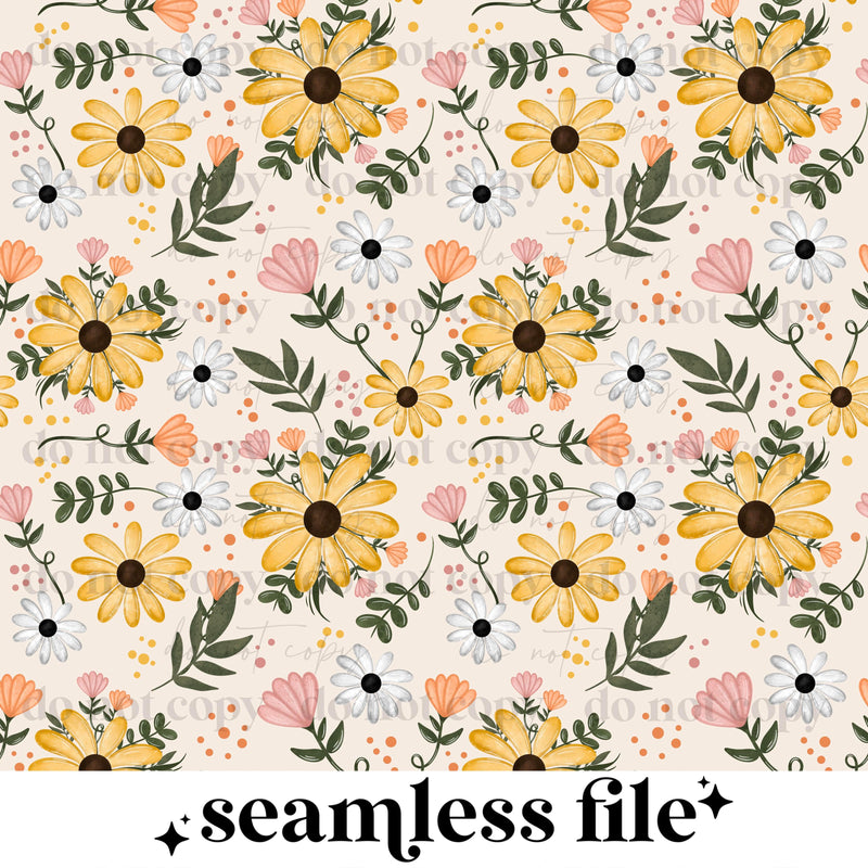 Floral Seamless PNG | DIGITAL DOWNLOAD | DIGITAL FILE – Cerra's Shop ...