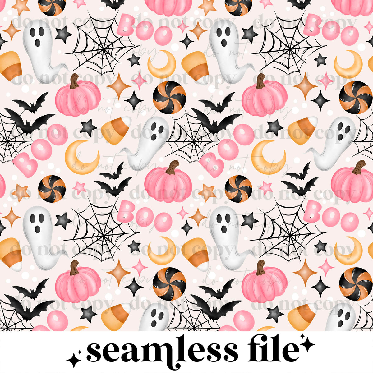 Boo Halloween Seamless