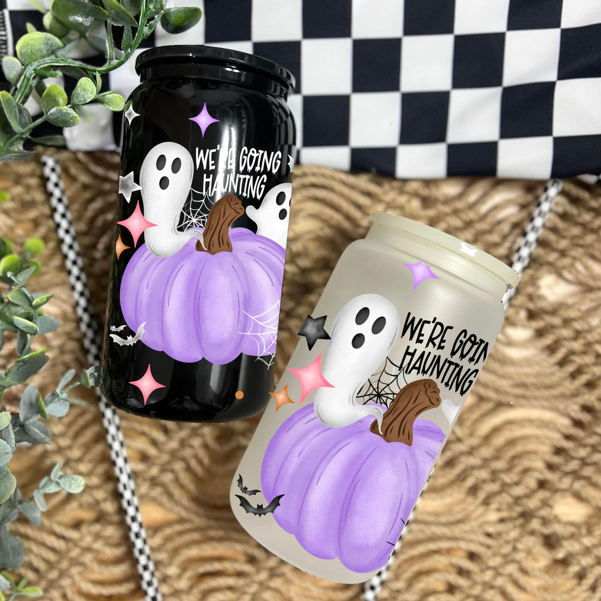 We're Going Haunting 16oz Glass Wrap