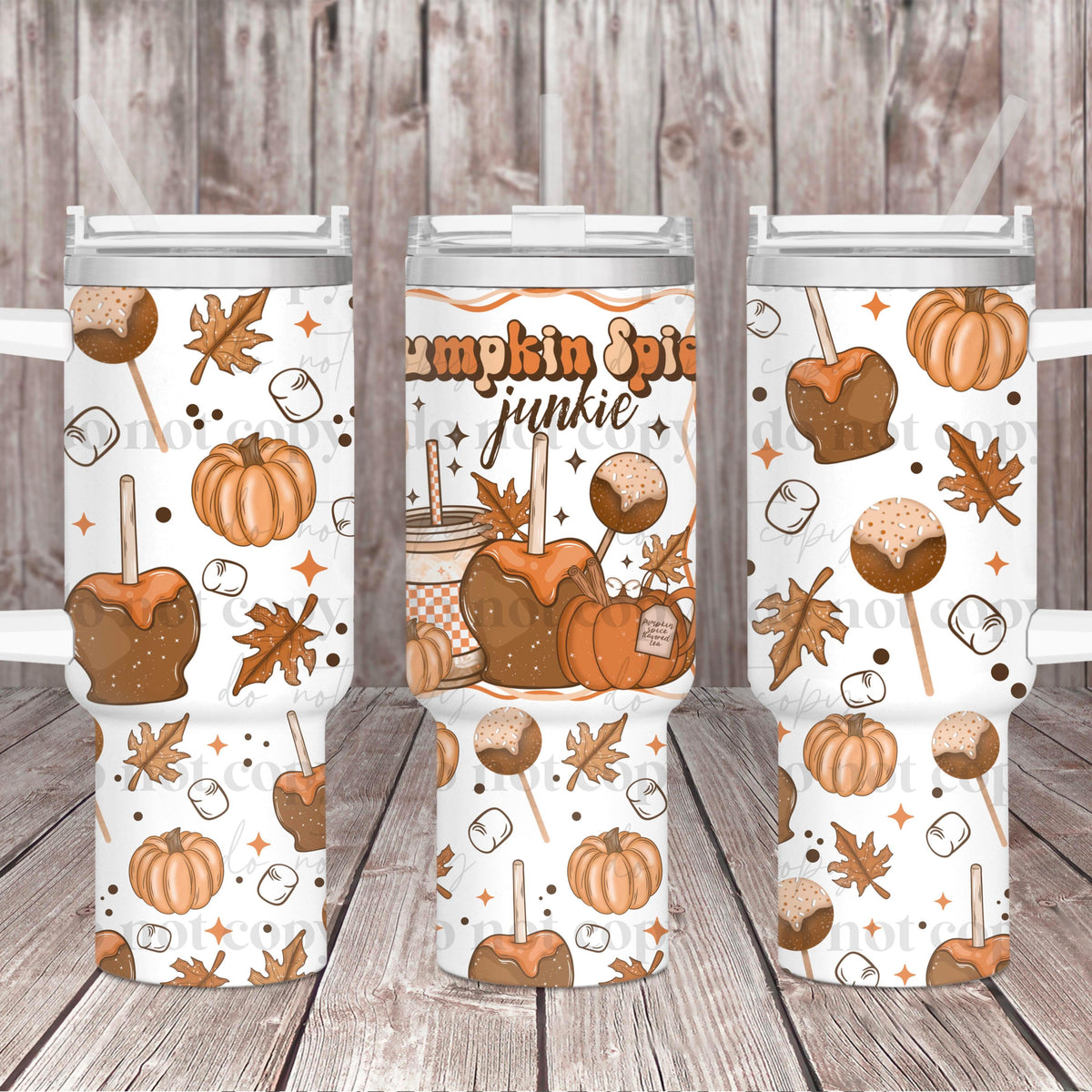 Pumpkin Spice Junkie 40oz Tumbler Wrap