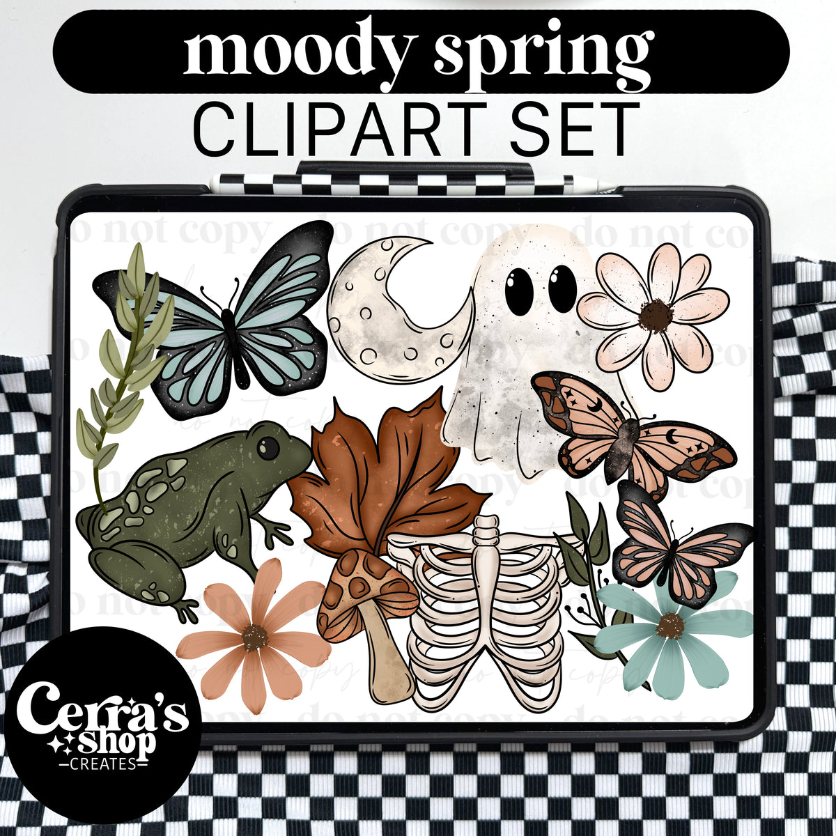 Spooky Spring Clipart set