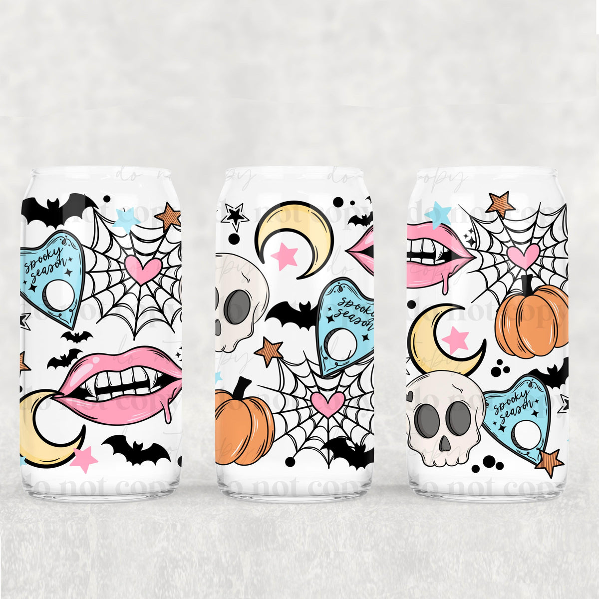 Cute Spooky 16oz Glass Wrap