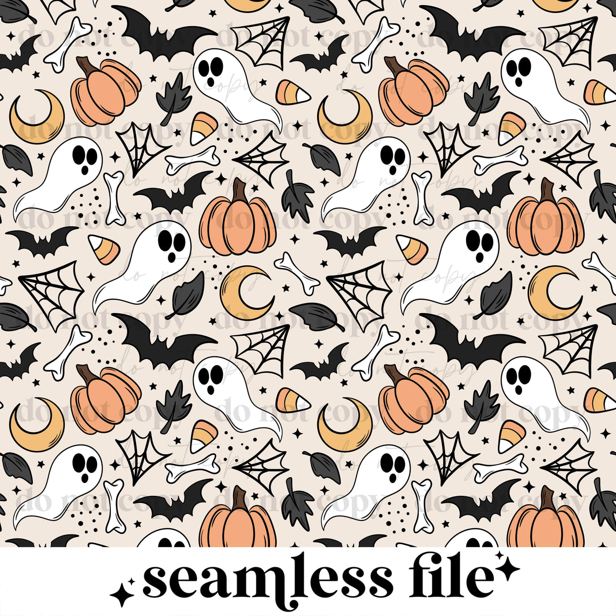 Spooky Doodles Seamless