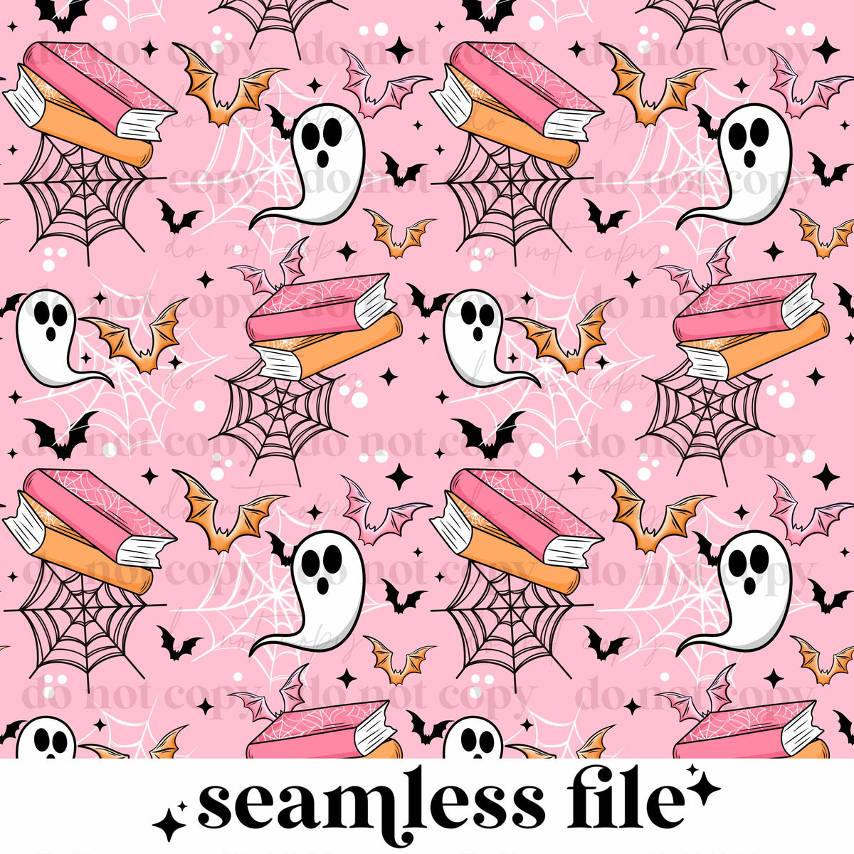 Spooky Books Seamless