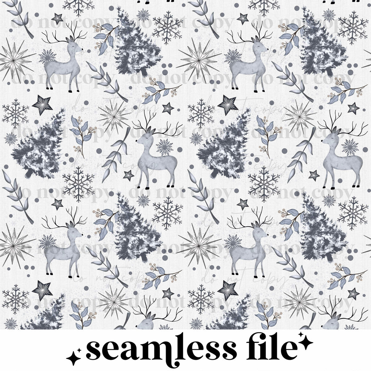 Winter Deer Seamless