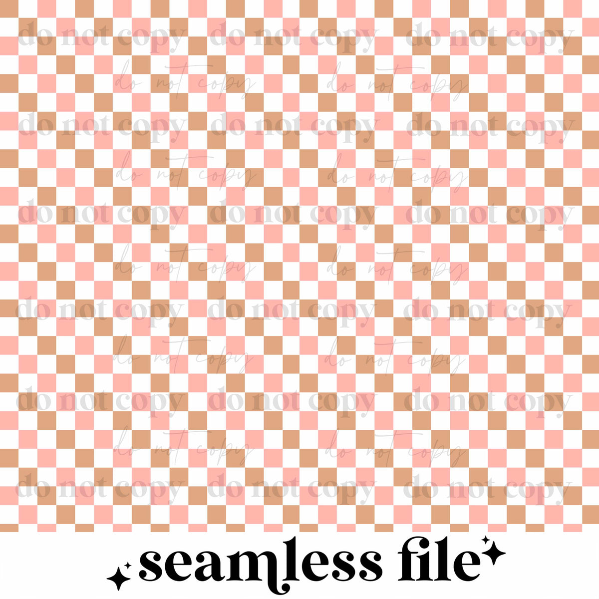 Pink Tan Checker Seamless