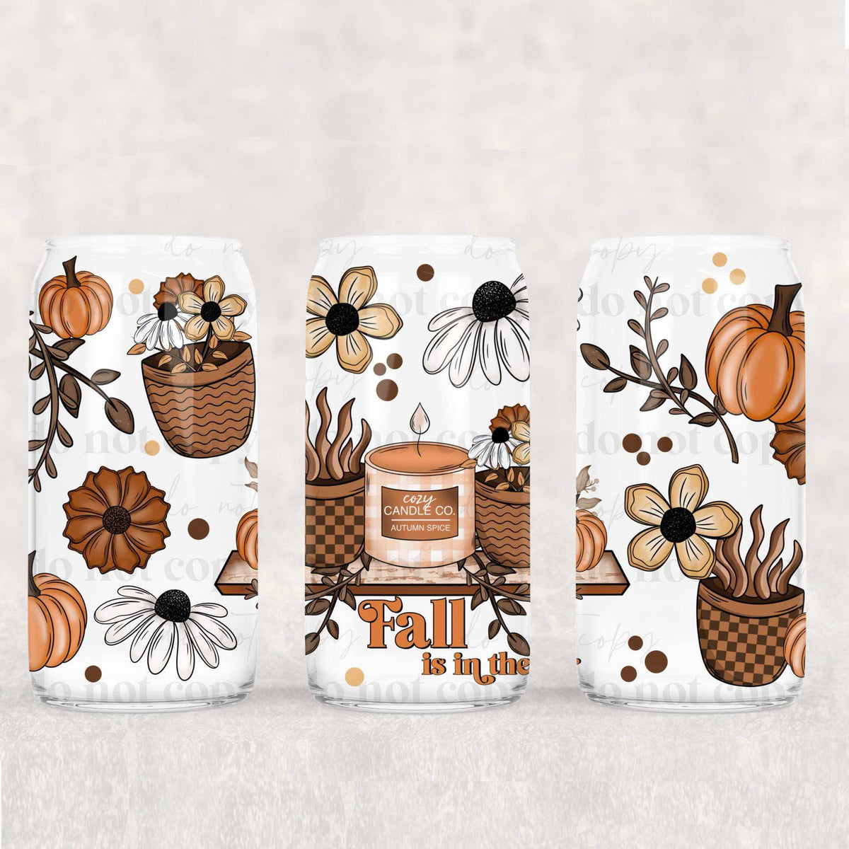 Fall Is In The Air 16oz Glass Wrap