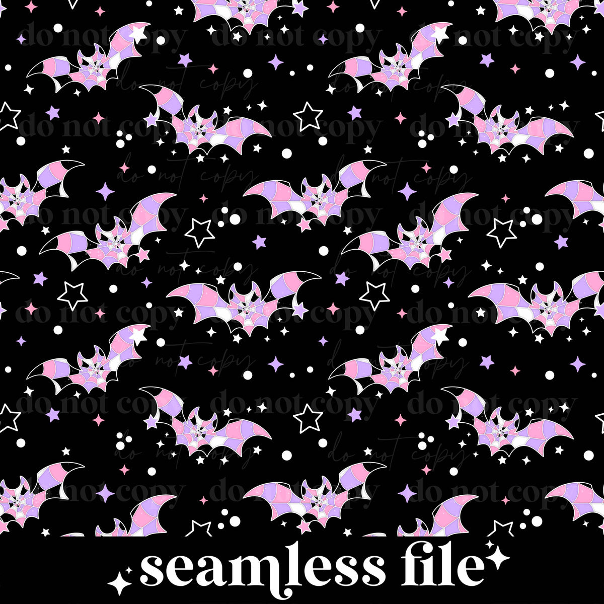 Pink/Purple Bats Seamless