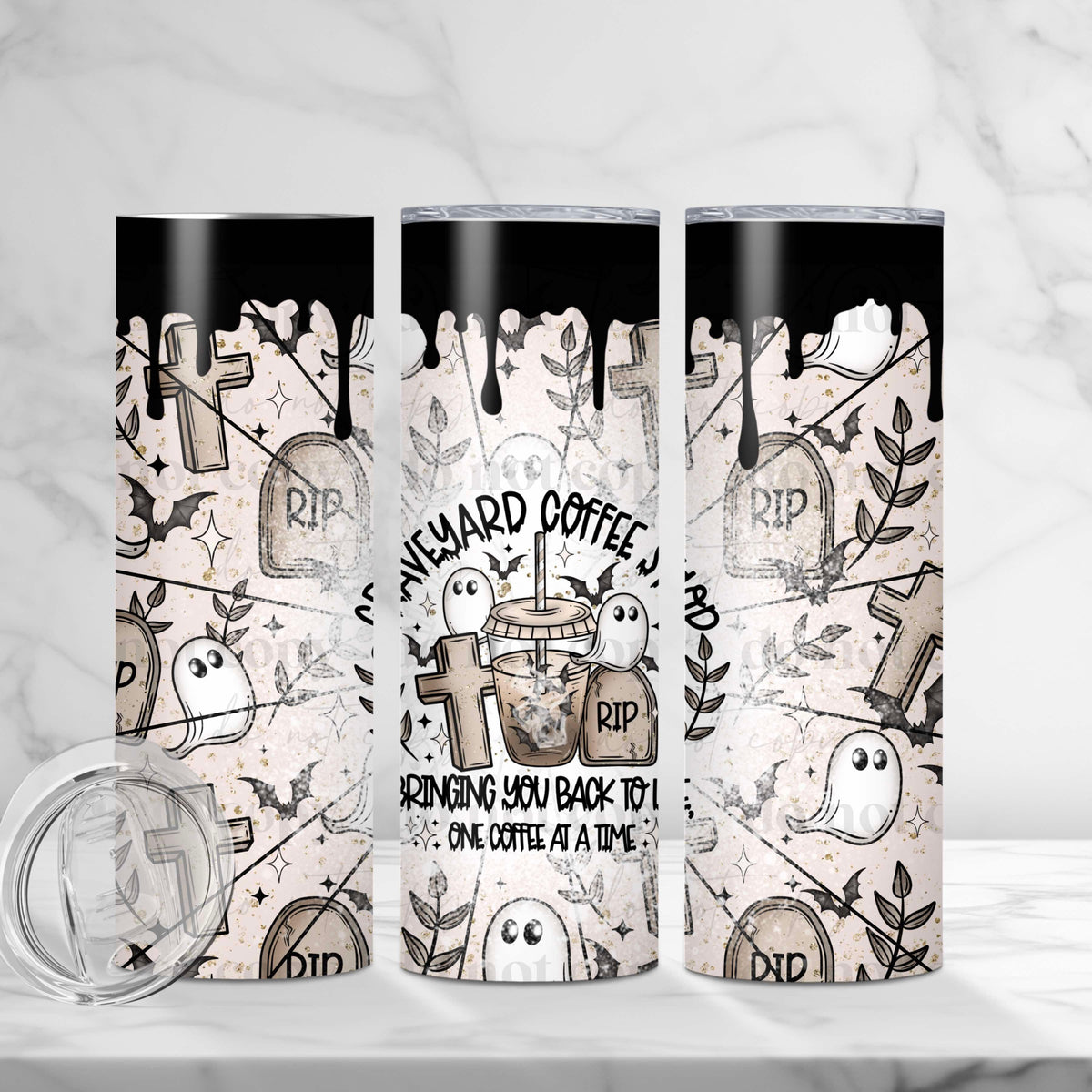 Graveyard Coffee Shop Tumbler Wrap