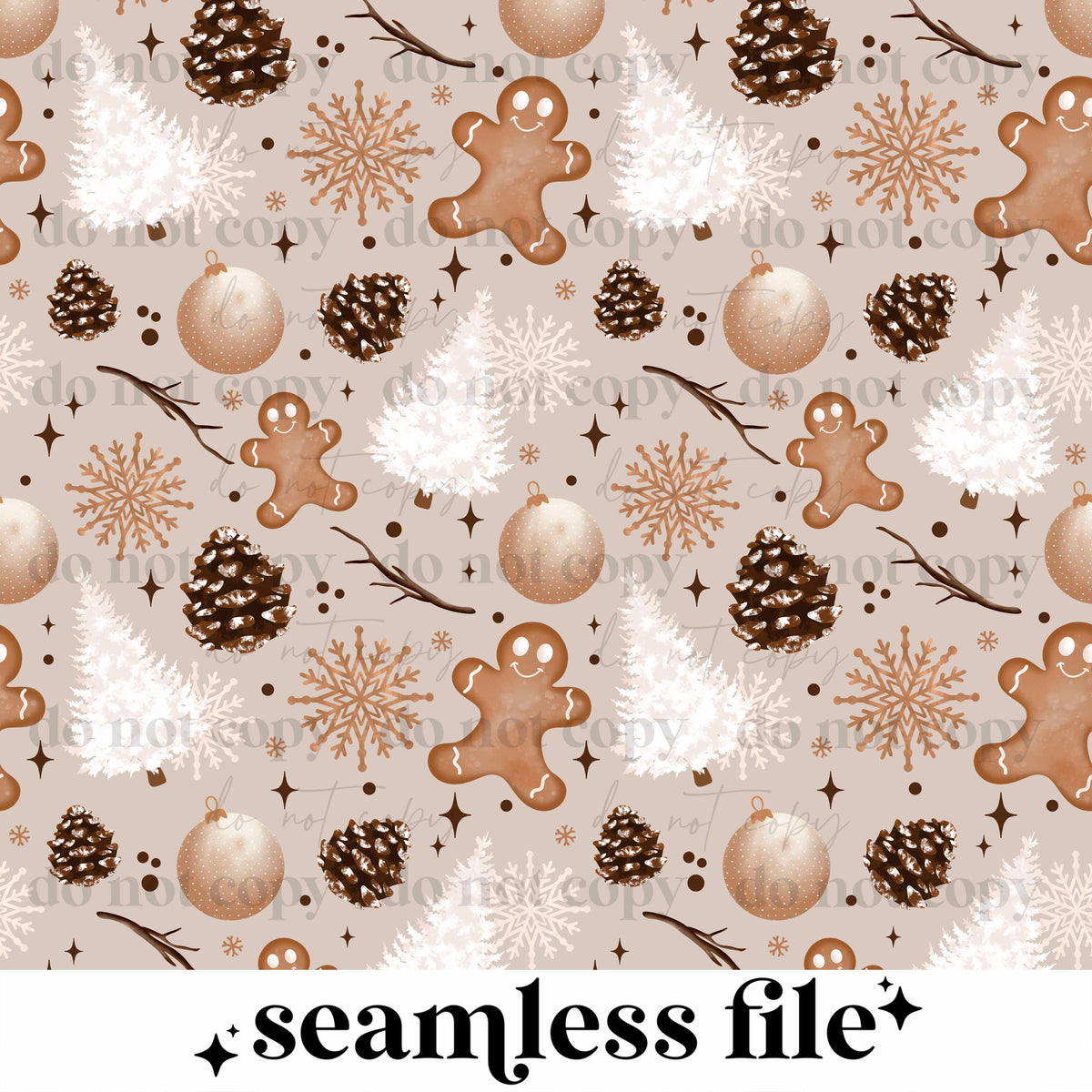 Winter Gingerbread Seamless