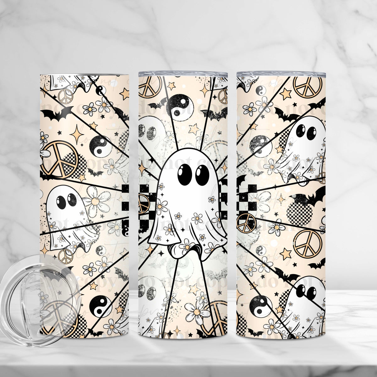 Daisy Checker Ghostie Tumbler Wrap