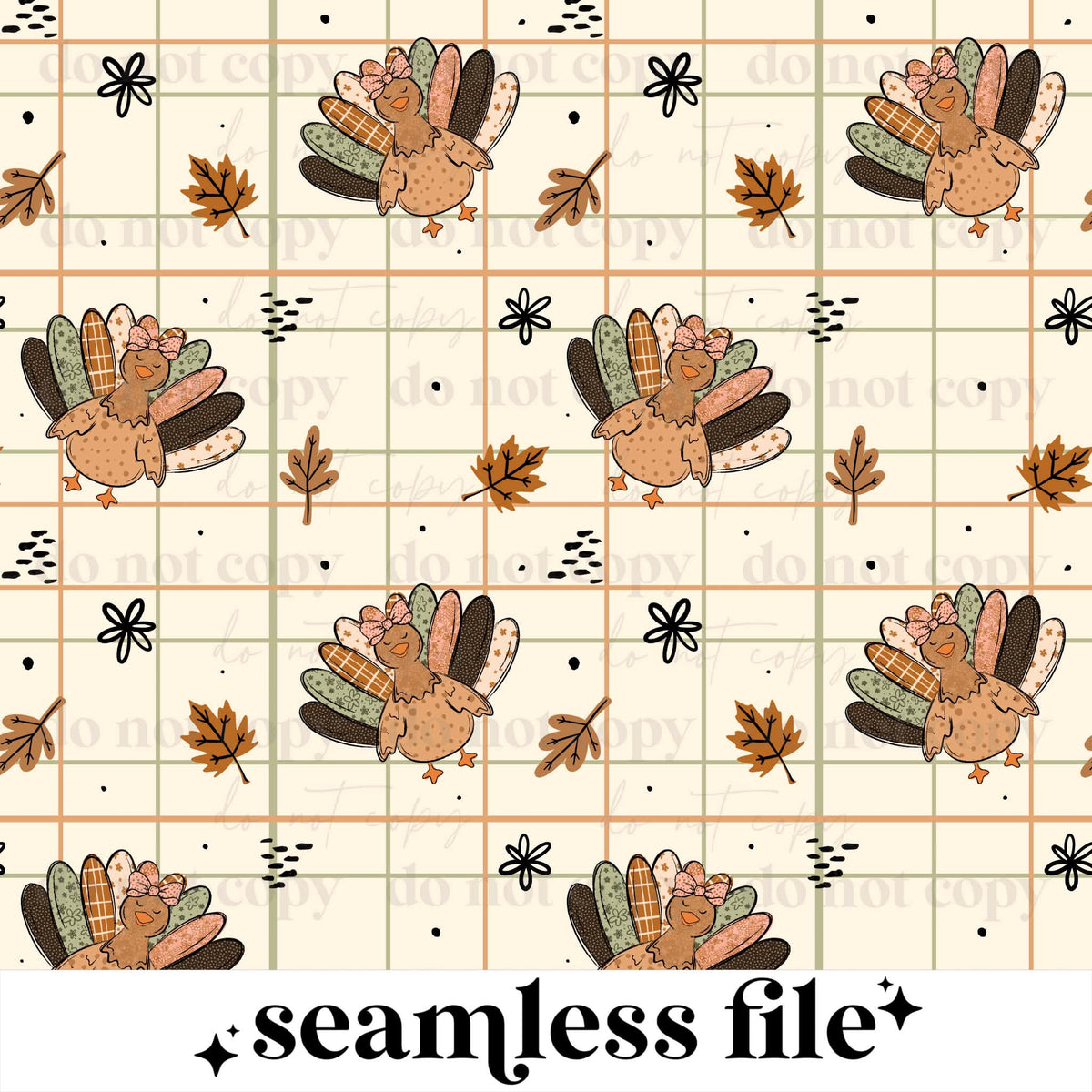 Patterned Turkey Seamless